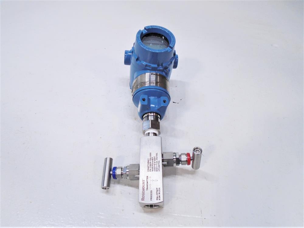 Rosemount 3051 Pressure Transmitter w/ Manifold Valve 3051TG4A2B21AE5M5Q4S5